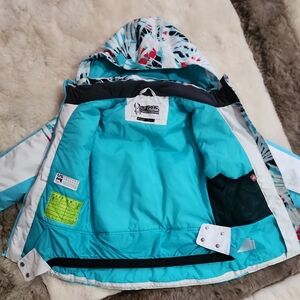 Spyder Blue and White Kids Ski Jacket